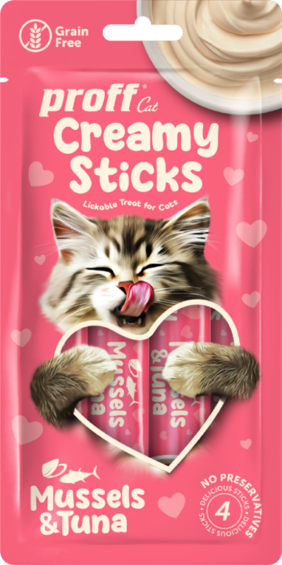 LORA Proff Cat Creamy Sticks, Mussels & Tuna 4X12 -1