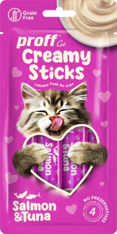 LORA Proff Cat Creamy Sticks, Salmon & Tuna 4X15-1