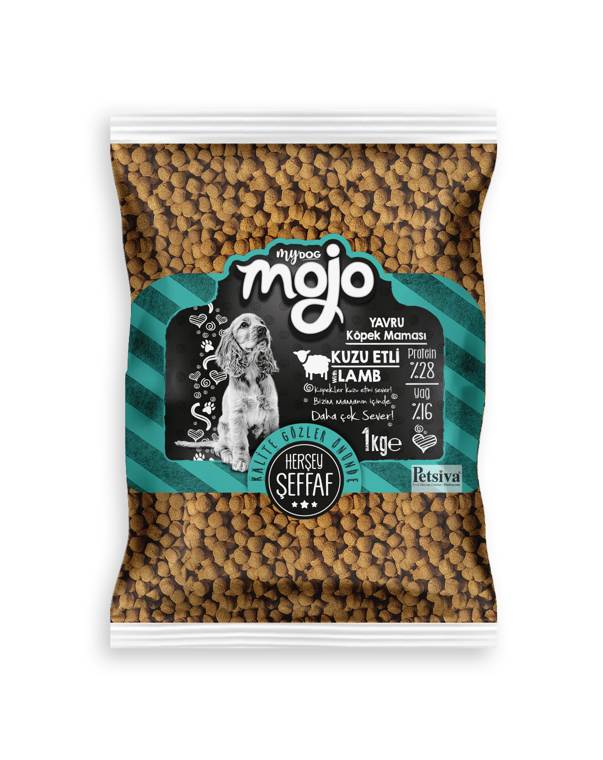 mojo black kuzu etli yavru köpek maması 1kg-1