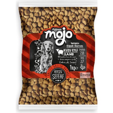 mojo black kuzu etli yetişkin köpek maması 1kg-1