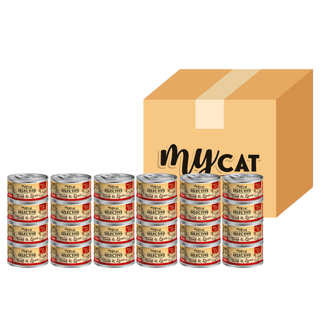 Mycat Dana ve CİĞER Etli Pate Kedi Konservesi 80 Gr(24'lü) -1