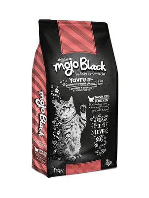 MOJO BLACK TAVUK ETLİ YAVRU KEDİ MAMASI 15KG-1