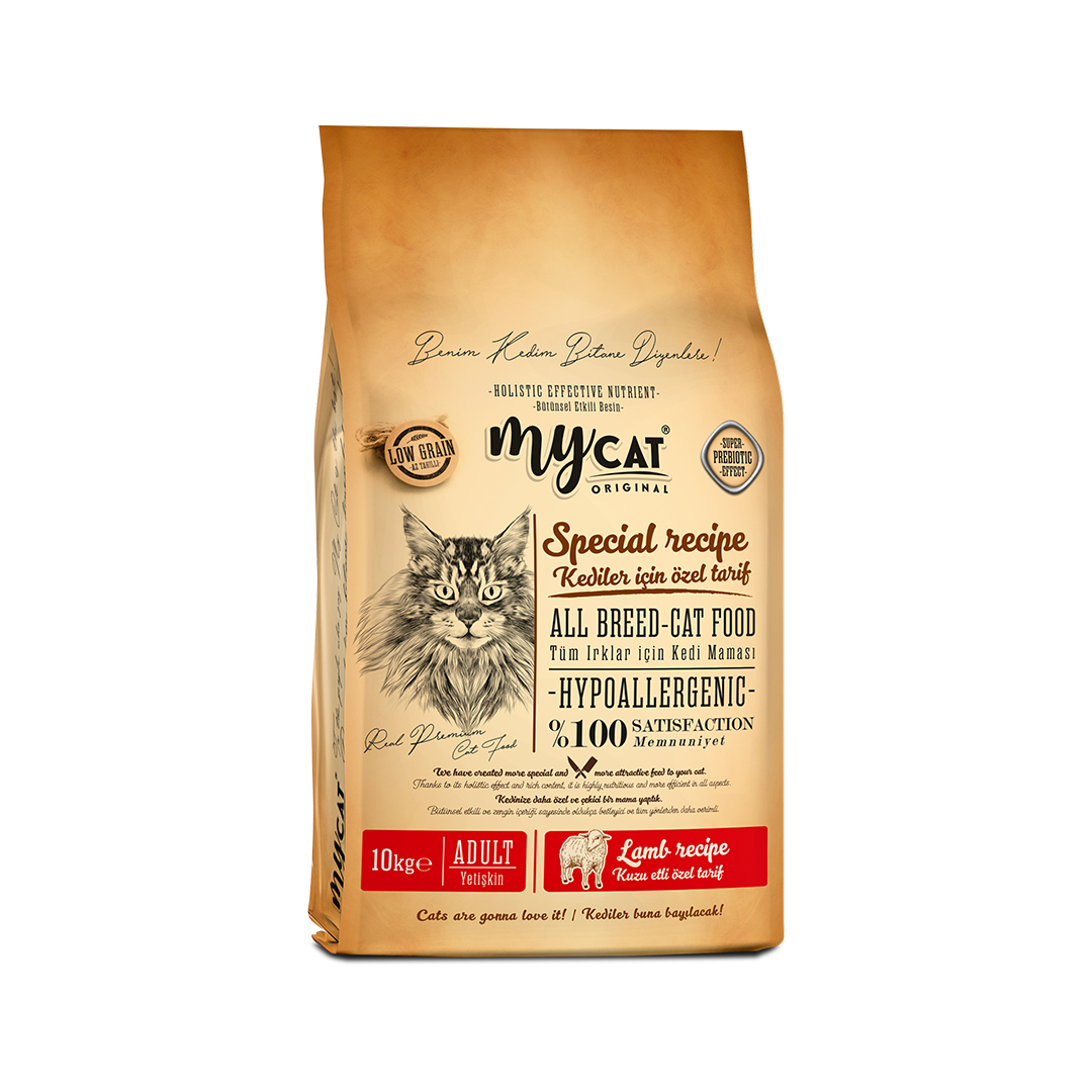 MYCAT ORIGINAL HYPOALLERGENIC KUZU ETLİ KEDİ MAMASI (10KG)-1