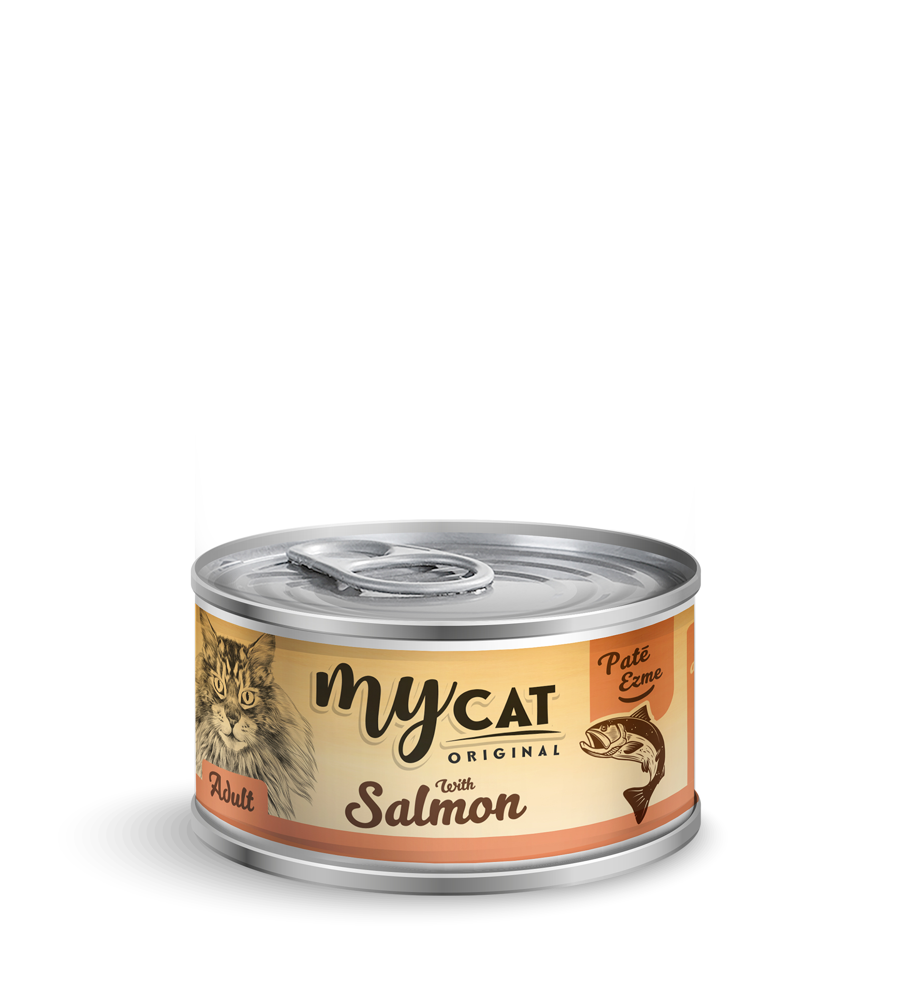 Mycat Somon Balıklı Pate  Kedi Konservesi 80 Gr  TEKLİ-1