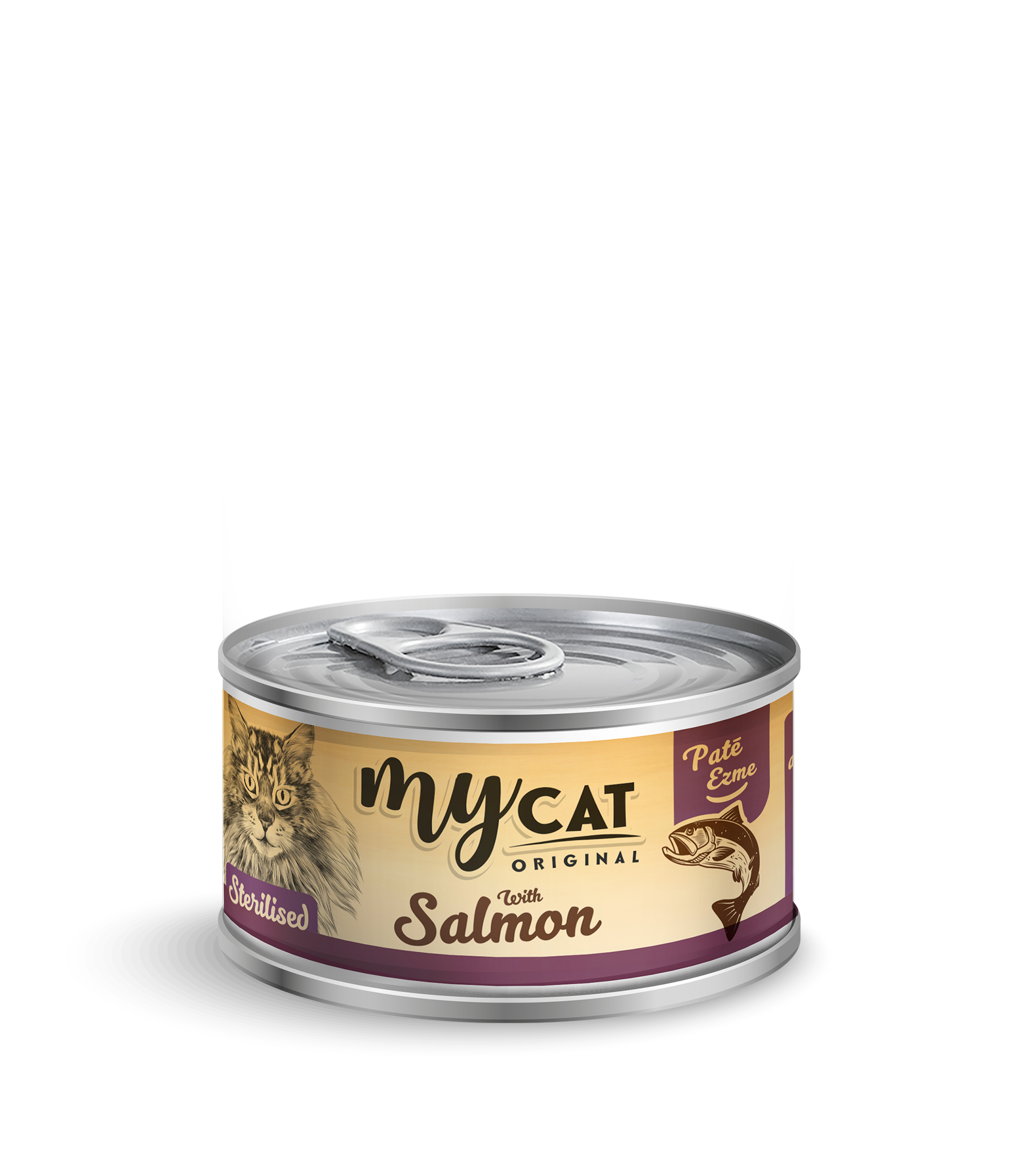 Mycat Somon Balıklı Pate KISIR Kedi Konservesi 80 Gr  TEKLİ-1