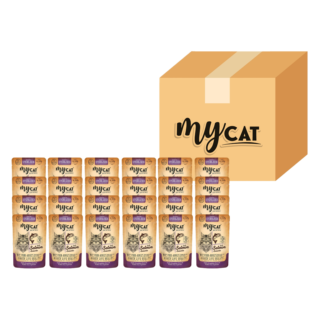 MYCAT SOMONLU (KISIRLAŞTIRILMIŞ) STERİLİSED POUCH YAŞ MAMA 85GR 24LÜ 4023-1