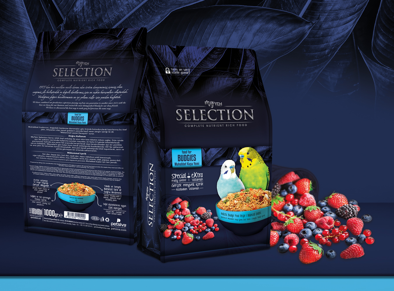 myyem selection gerçek meyve parçalı muhabbet yemi 1kg -1