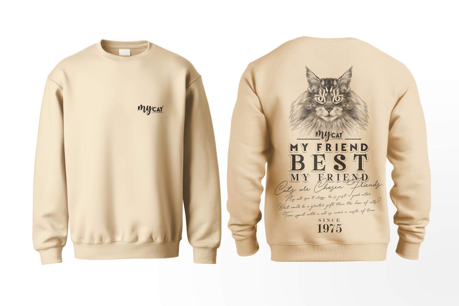 Pet Elegante Mycat My Best Friend Sweatshirt  s-1