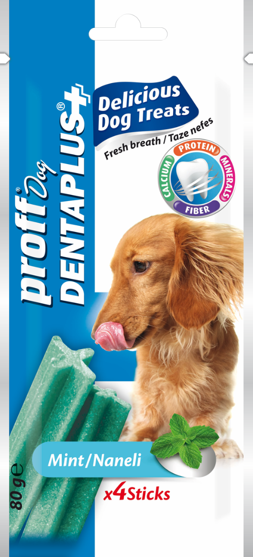 Proff Dog Dentaplus Naneli Ödül Çubuk 4 lü 80gr lora-1