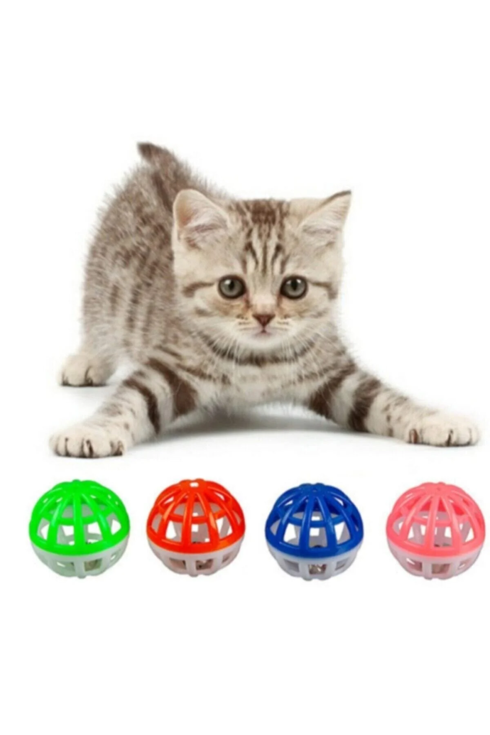 Rd-1014  Zilli Kedi Topu 4'Lü paket-1