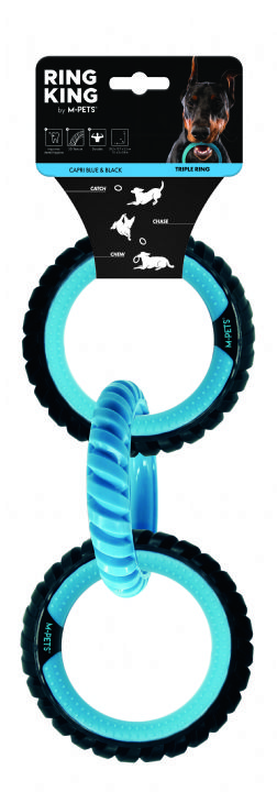 RING KING KÖPEK OYUNCAĞI TRİPLE BLUE/BLACK BRSP 10660099-1