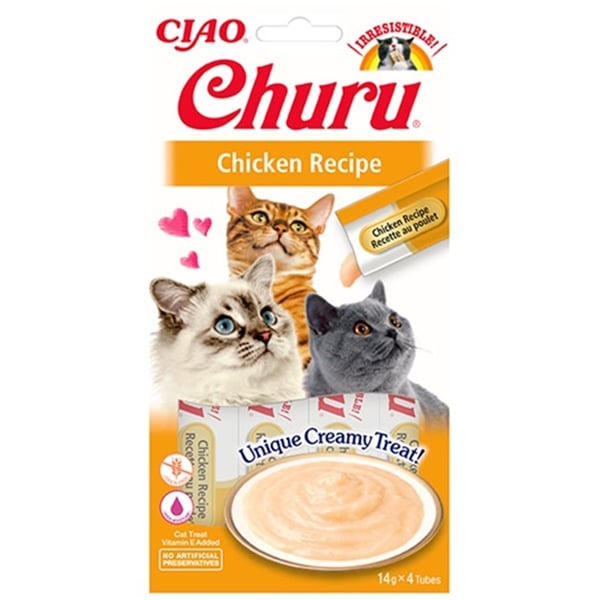 czp-eu103 CİAO CHURU CREAM TAVUKLU KEDİ ÖDÜL KREMASI 4 X 14 GR*12-1