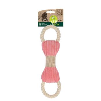 brsp 10649799 M-PETS ECO DOG TOY - TUGA PEMBE BEJ KEMİK ŞEKİLLİ KÖPEK OYUNCAĞI