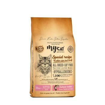 MYCAT ORİGİNAL SOMON BALIKLI HYPOALLERGENİC YAVRU KEDİ MAMASI 10KG