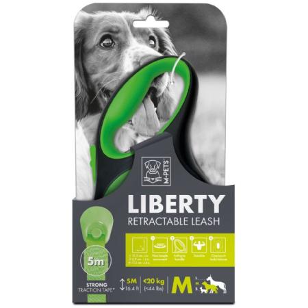 10824499 M-PETS LIBERTY OTOMATİK GEZDİRME ŞERİT 5MT/GREEN (M) brsp