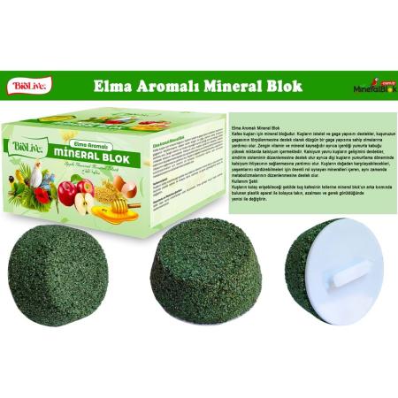 BİOLİVE Elma Aromalı Mineral Blok 18 li 0011 mtc