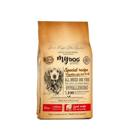 MYDOG ORİGİNAL KUZU ETLİ HYPOALLERGENİC LARGE BREED BÜYÜK   IRKLAR İÇİN KÖPEK MAMASI 12KG