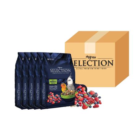 myyem selection gerçek meyve parçalı paraket yemi 1kg ( 5 li Paket )